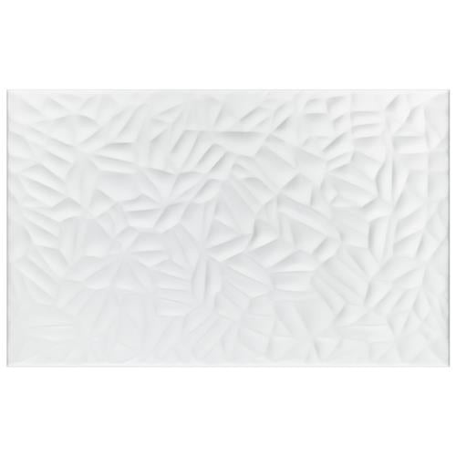 More Petal White Ceramic Tile - Matte - 9 7/8" x 15 3/4"