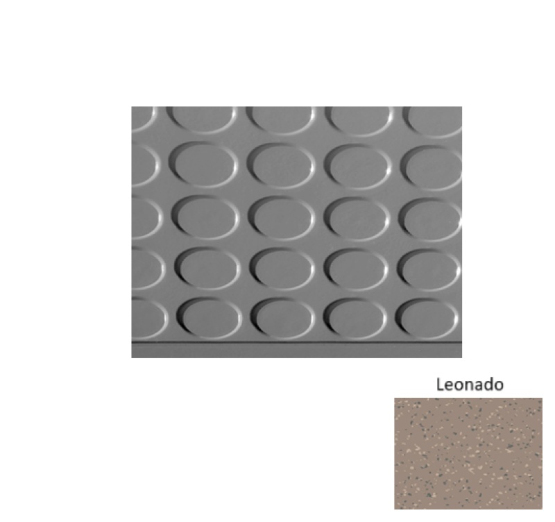Fiesta 97 Leonado Vantage Raised Circular 15 Inch Depth Rubber (Sq) Stair Tread - Textured