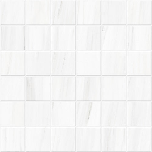 Lassa White Porcelain Mosaic - 13" X 13" - Matte