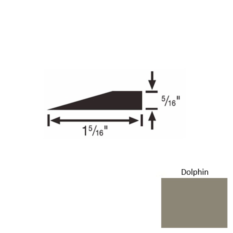 Solid 25 Dolphin Rubber Reducer Strip