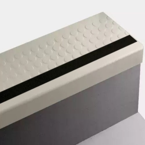 Johnsonite Bone White Raised Round Rubber Stair Tread