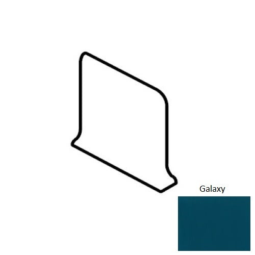 Color Wheel Classic Galaxy Ceramic Wall Trim - 6" X 6" Sanitary Cove Base Corner Left - Semi Gloss