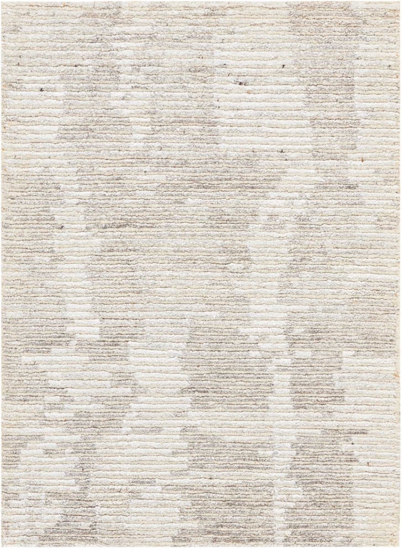 Ellora Ell01 Ivory / Grey Wool Blend Modern Area Rug