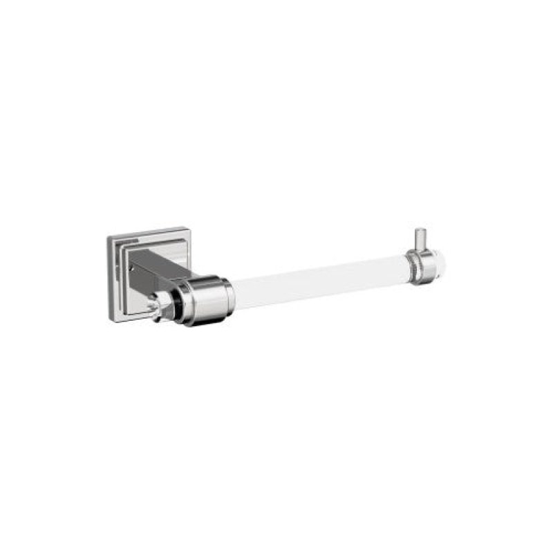 Glacio Zinc & Acrylic Single Post Toilet Paper Holder - Clear / Chrome - Single Post