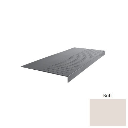 Flextones Buff Type 701E Distinct Designs Rubber - 15" X 72" Stair Tread - Rgt Radial Ii Raised Disc Design