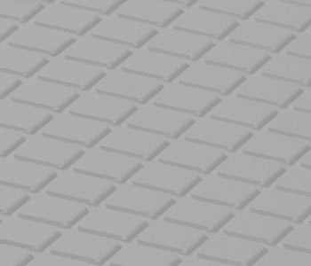 Johnsonite Colonial Grey Diamond Solid Color Rubber Tile - Textured - 24" X 24"