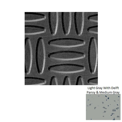 Spextones Light Gray With Delft Pansy & Medium Gray Wv Weave Rubber Distinct Designs Tile - Textured - 18" X 18"