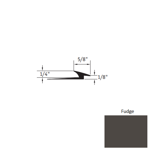 Johnsonite Fudge Vinyl Slim Line Transition Trim