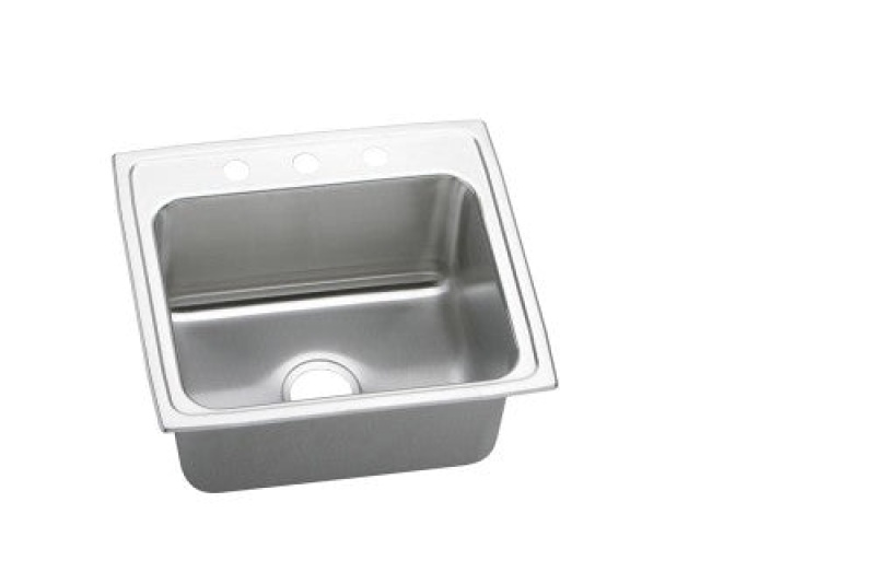 Lustertone Classic Stainless Steel Drop-In Single Bowl Kitchen Sink