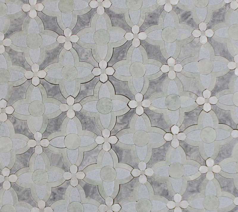 Lilly Pad Marble Mosaic - Deco - Polished