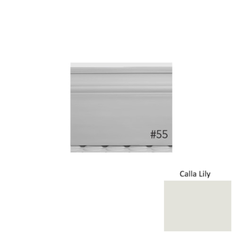 Pinnacle Plus #55 Nobility Calla Lily Rubber Wall Base - 5 1/2" X 8 Ft