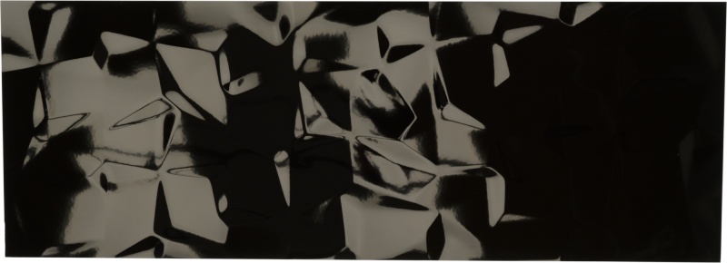 Cubic Black Ceramic Tile - Polished - 12" X 36"
