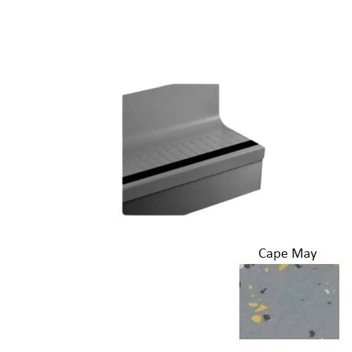 Johnsonite Cape May Raised Square Rubber Moulding / Trim