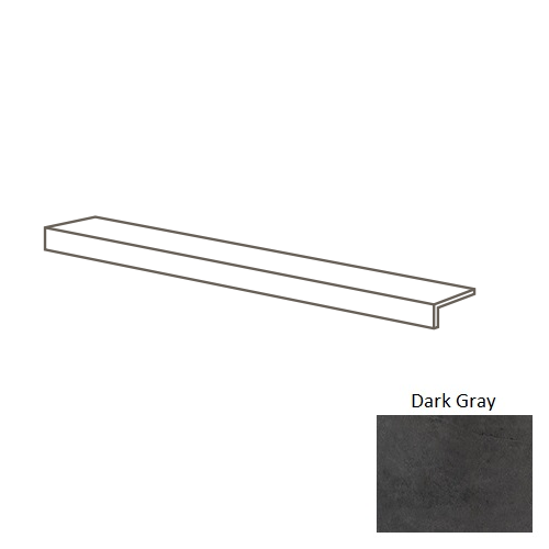 Delegate Dark Grey Porcelain Coping - Textured - 12" X 20"