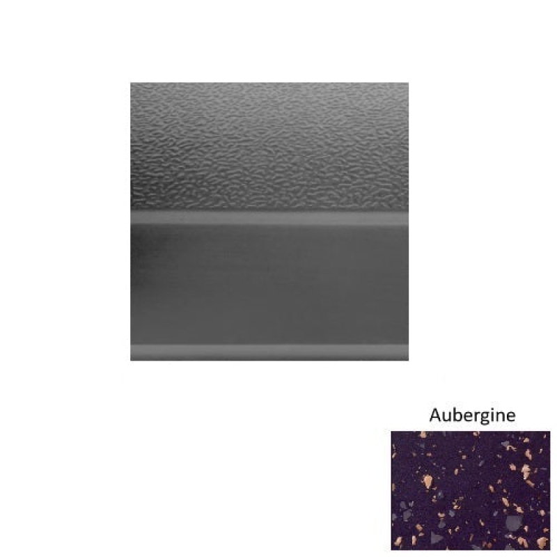 Renew 93 Aubergine Rubber (Sq) With Galley Red Abrasive Strip Stair Tread With Dupont Kevlar - Textured