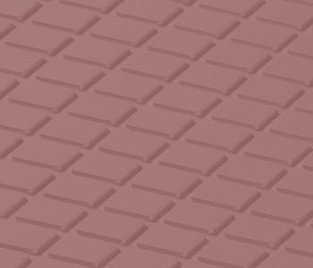 Johnsonite Sailor Red Diamond Solid Color Rubber Tile - Textured - 24" X 24"