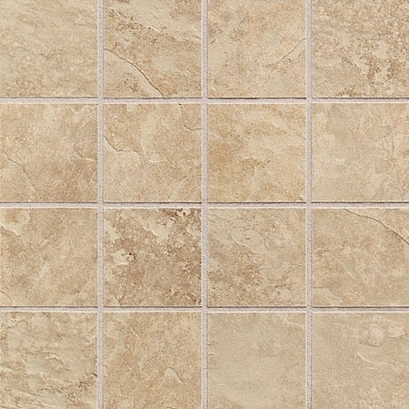 Continental Slate Egyptian Beige Ceramic Mosaic - 3" X 3" - Matte