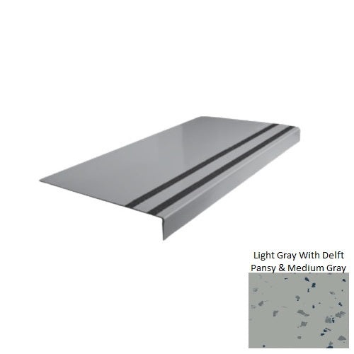 Spextones Type 130 Distinct Designs Rubber Stair Tread, 12 1/4" x 72" – Smooth
