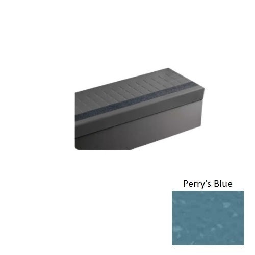 Johnsonite Perry's Blue Raised Square Rubber Moulding / Trim - 12 1/4" X 42" Angle Fit Speckled Stair Tread Without Ris…