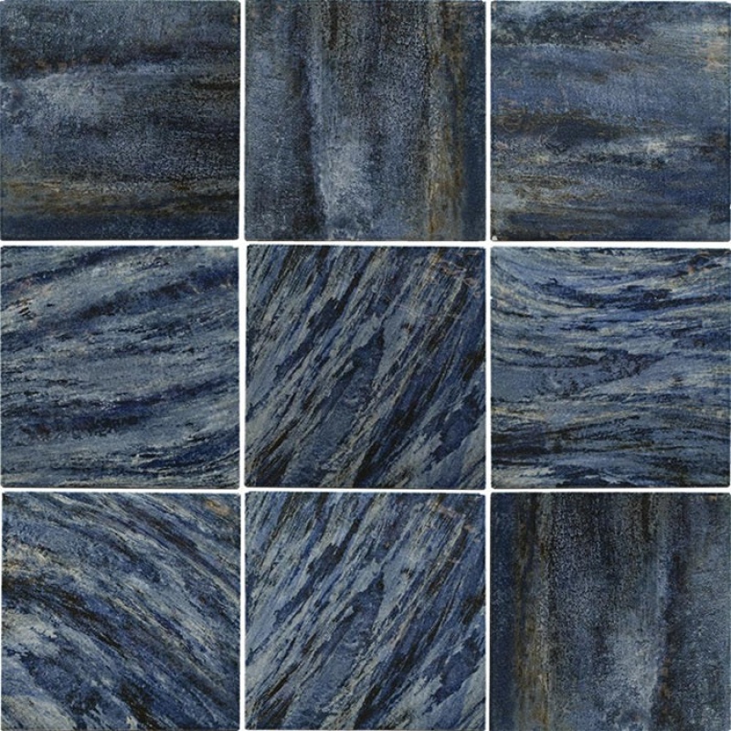 Aquatica Paint Ii Blue Porcelain Tile - Semi Gloss - 6" X 6"