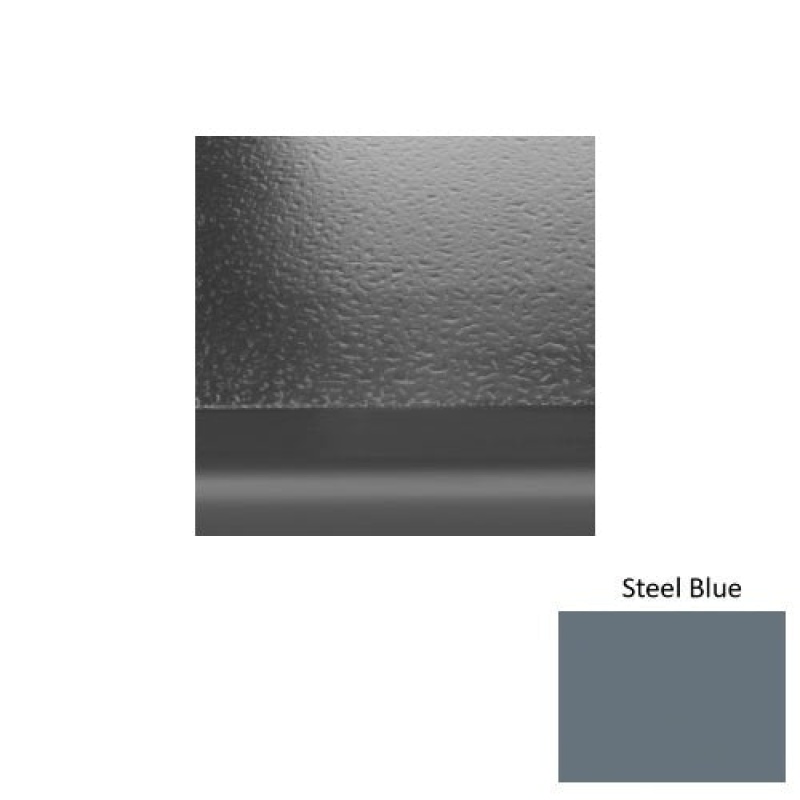 Roppe Solid 99 Steel Blue Hammered Rubber Stair Tread with Black Abrasive Strip