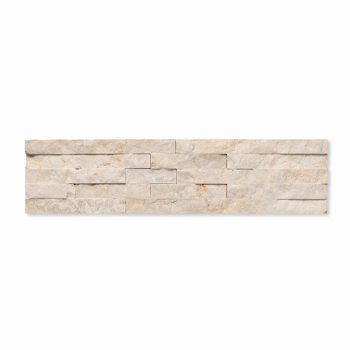 Textures Budi CrèMe Marble Mini Split Panel - Split Face - 3" X 11 3/4"