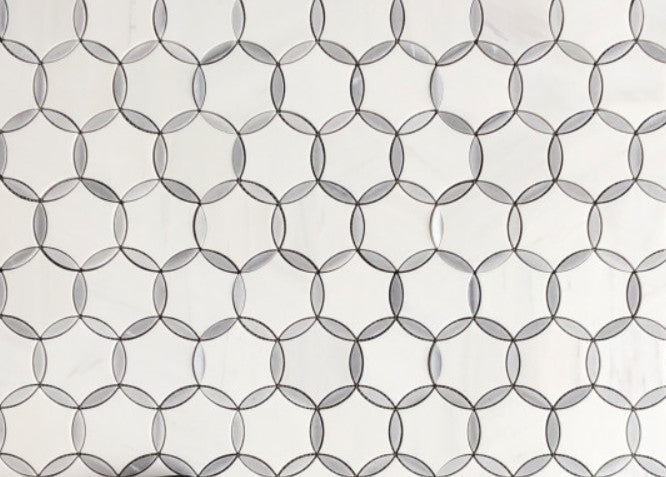 Dolomite & Marmara Striato Marble Mosaic - Lauri - Polished