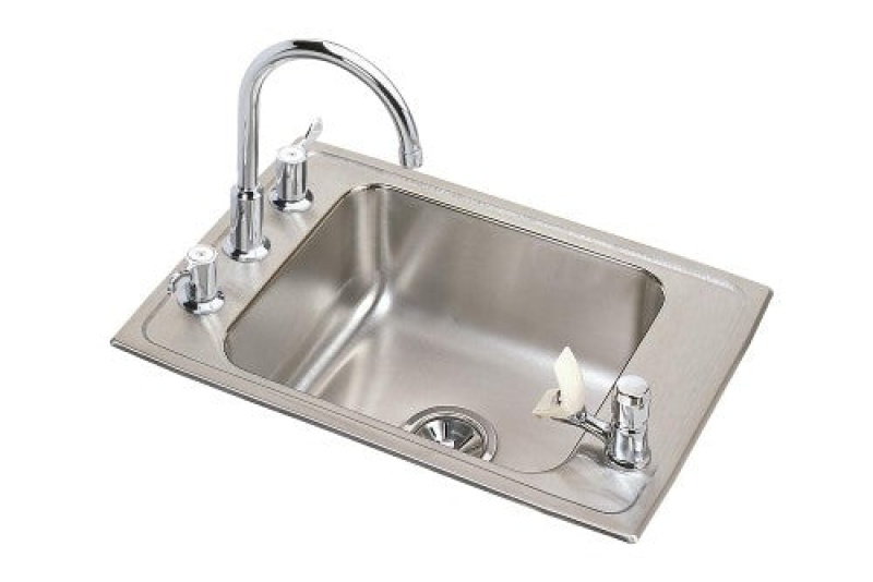 Lustertone Classic Stainless Steel Drop-In Single Bowl Kitchen Sink