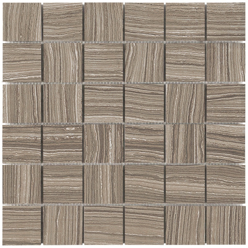 Matrix Taupe Blend Porcelain Mosaic - 2" x 2" - Honed