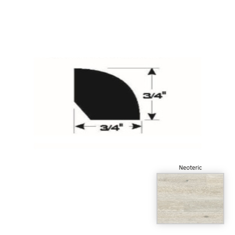 Contempo European White Oak Neoteric Hardwood Moulding / Trim - 90" Quarter Round - Ultra Matte Polyurethane