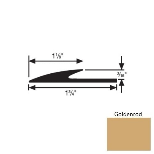 Flextones Goldenrod Vinyl 185 Transition Edge Guard - 3/16" X 12 Ft - Thermoplastic