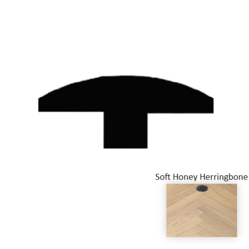 Italia Classics Herringbone Bologna Soft Honey Hardwood Moulding / Trim - 94.49" T Molding - Wire Brushed