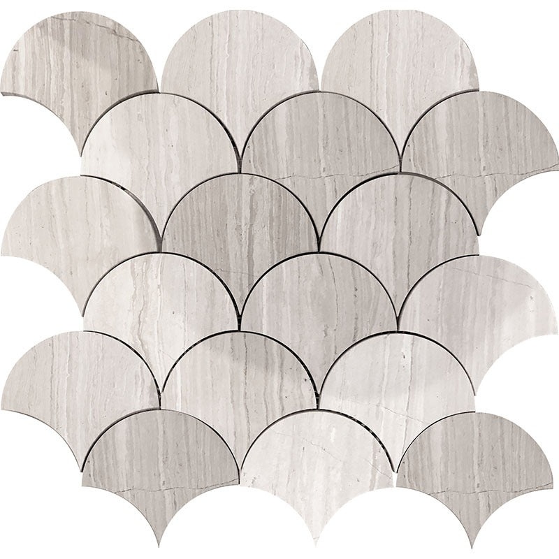 Savannah Wooden Grey Marble Mosaic - Cloverdale - Polished