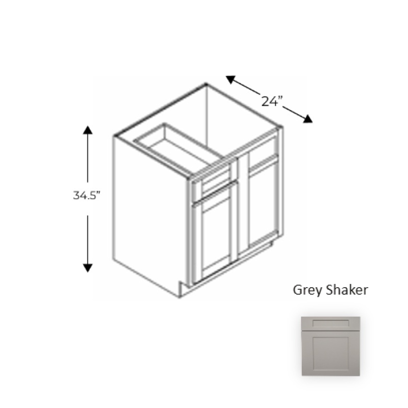 Framed Shaker Premium Grey Shaker Base Cabinet
