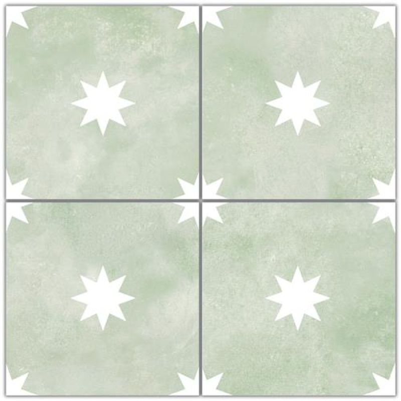 Starlight Sage Porcelain Tile - Matte - 17 3/8" X 17 3/8"
