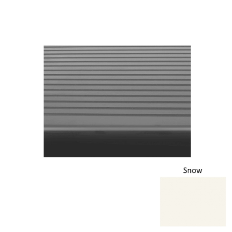 Solid 81 Snow Light Duty Rib Rubber (Rd) With Safety Yellow Abrasive Strip Stair Tread - Ribbed