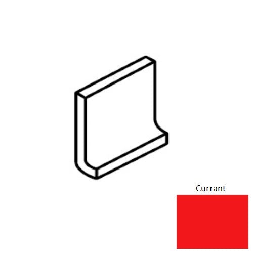 Color Wheel Classic Currant Ceramic Wall Trim - 4 1/4" X 4 1/4" Flat Top Cove Base - Semi Gloss