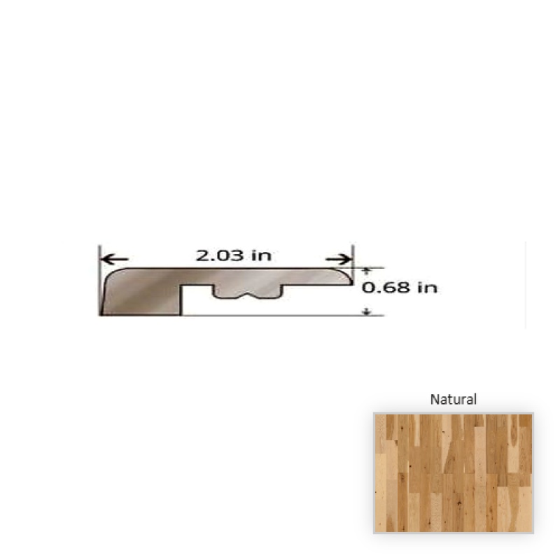 American Traditional Classics Engineered Hickory Natural Hardwood Moulding / Trim - 84.25" Threshold - Smooth Glaze Tek