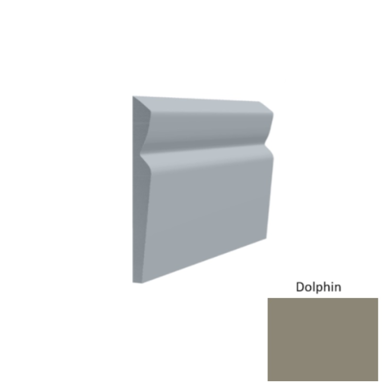 Contours #80 Divine Dolphin Rubber Profiled Wall Base - Satin - 4 1/2" X 8 Ft