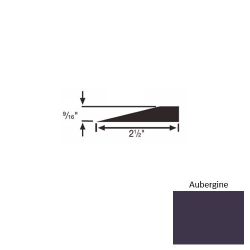 Solid 49 Aubergine Rubber Transitional Reducer - 2 1/2" X 9 Ft (108") X 9/16"