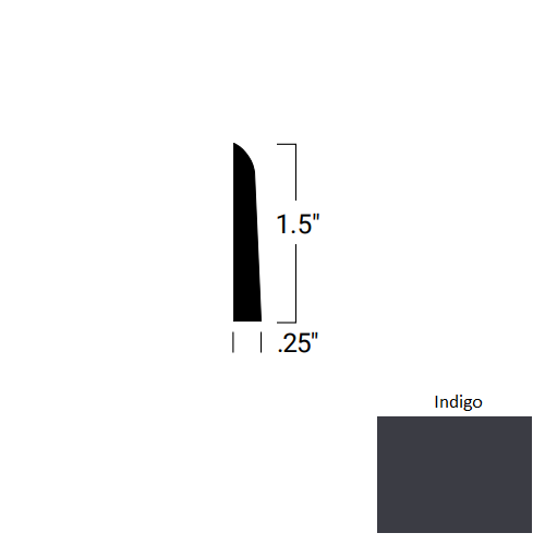 Johnsonite Indigo Rubber Millwork Shoe Moulding