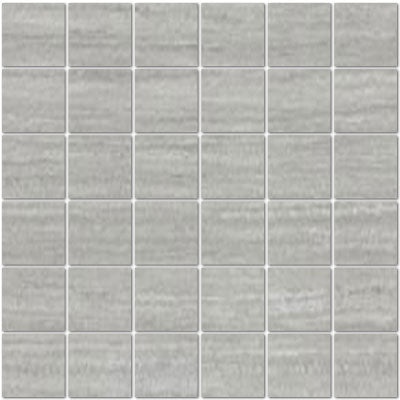 Olympia Silver Porcelain Mosaic - 2" X 2" - Satin