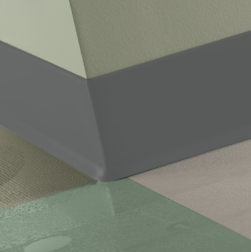 Johnsonite Charcoal Vinyl Traditional Wall Base