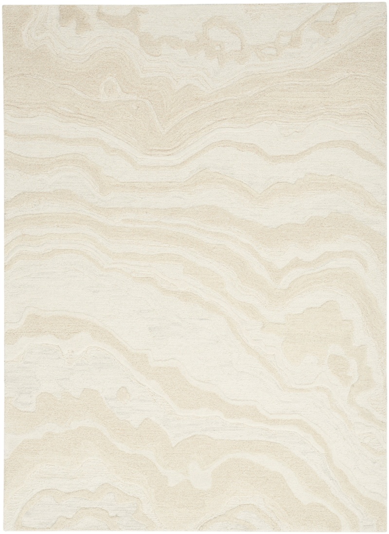Graceful Ivory Gru01 Wool Modern Area Rug