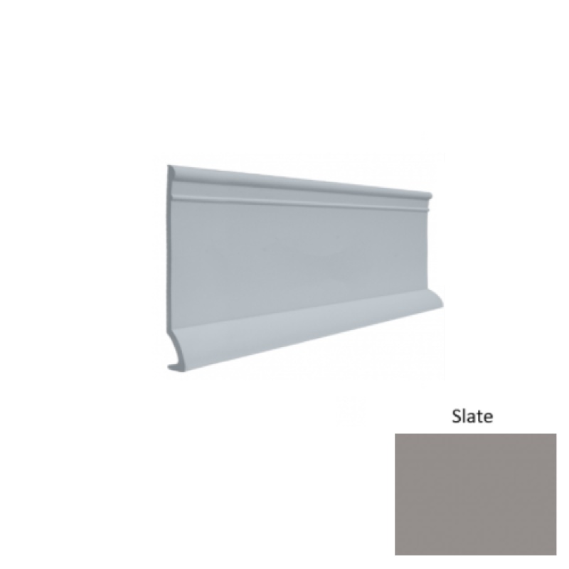 Contours #90 Intrigue Slate Rubber Profiled Wall Base - Satin