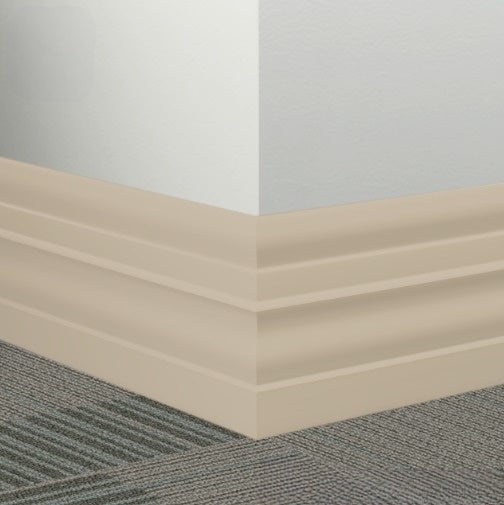 Johnsonite Clay Rubber Millwork Contoured Wall Base - 6" X 96" X 1/4" Attache - Millwork Contoured Wall Base