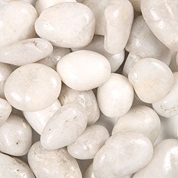 White Marble Pebbles - Polished