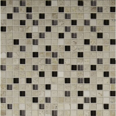 Crystalized Cafe Noce Glass & Stone Mosaic - 5/8" X 5/8" - Polished, Per Pack: 10 Enter Quantity In Sqft