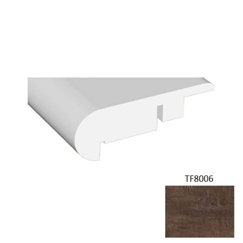 Tf8006 Laminate Wood Moulding / Trim - 2.84" X 94.49" Flush Stair Nose - Matte