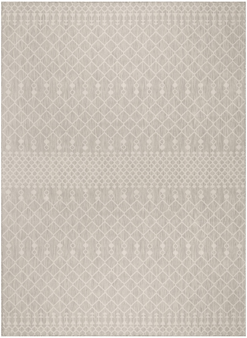 Positano Light Grey Modern Area Rug 9 Ft x 12 Ft